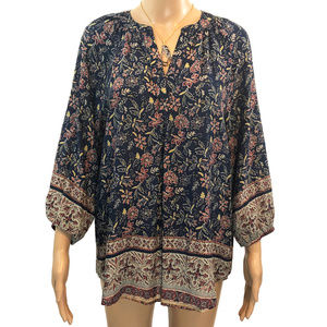 Beach Lunch Lounge Floral Boho Top